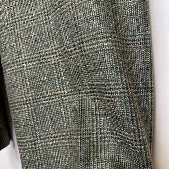 Vintage Escada Wool Blend Check Tweed Trousers in Earthy Tones Size 46 Euro - Picture 4 of 16